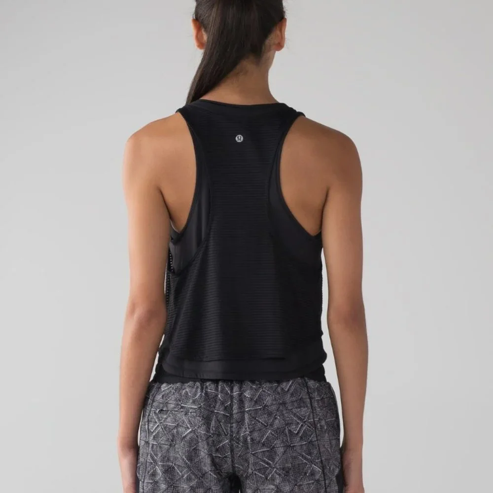 Lululemon Athletica Lean In Double Layer Tank (Dark Purple) Size 6 - Picture 4 of 10